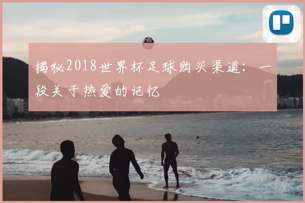 揭秘2018世界杯足球购买渠道：一段关于热爱的记忆
